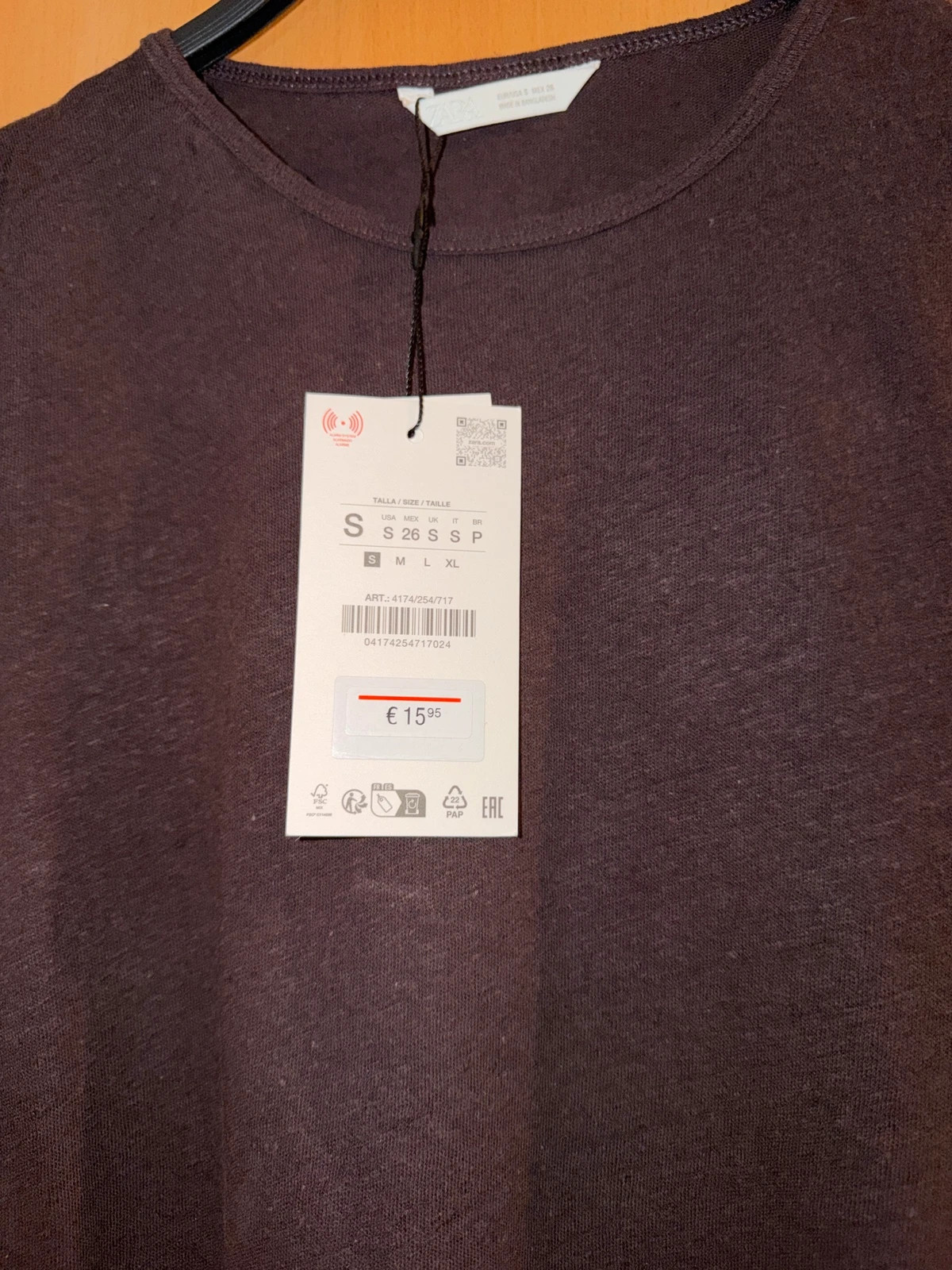 Camiseta Manga Corta – Zara – taille S / 36 / 8 2
