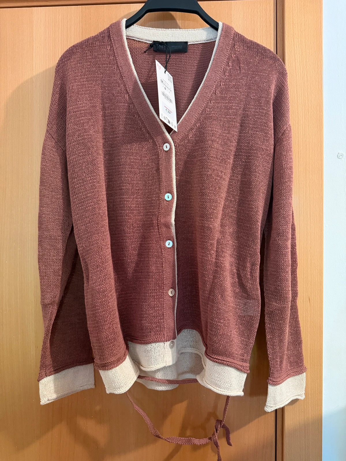 Chaqueta combinada punto cinturón – Zara – taille M / 38 / 10