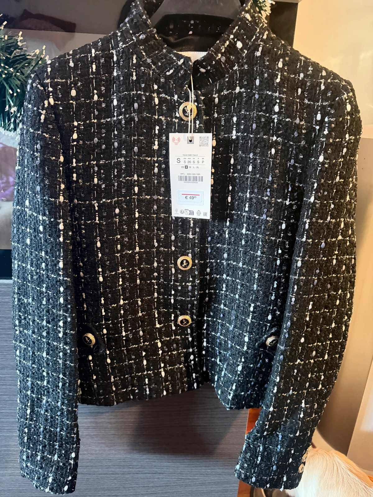 Blazer estructura hilo metalizado – Zara – taille S / 36 / 8