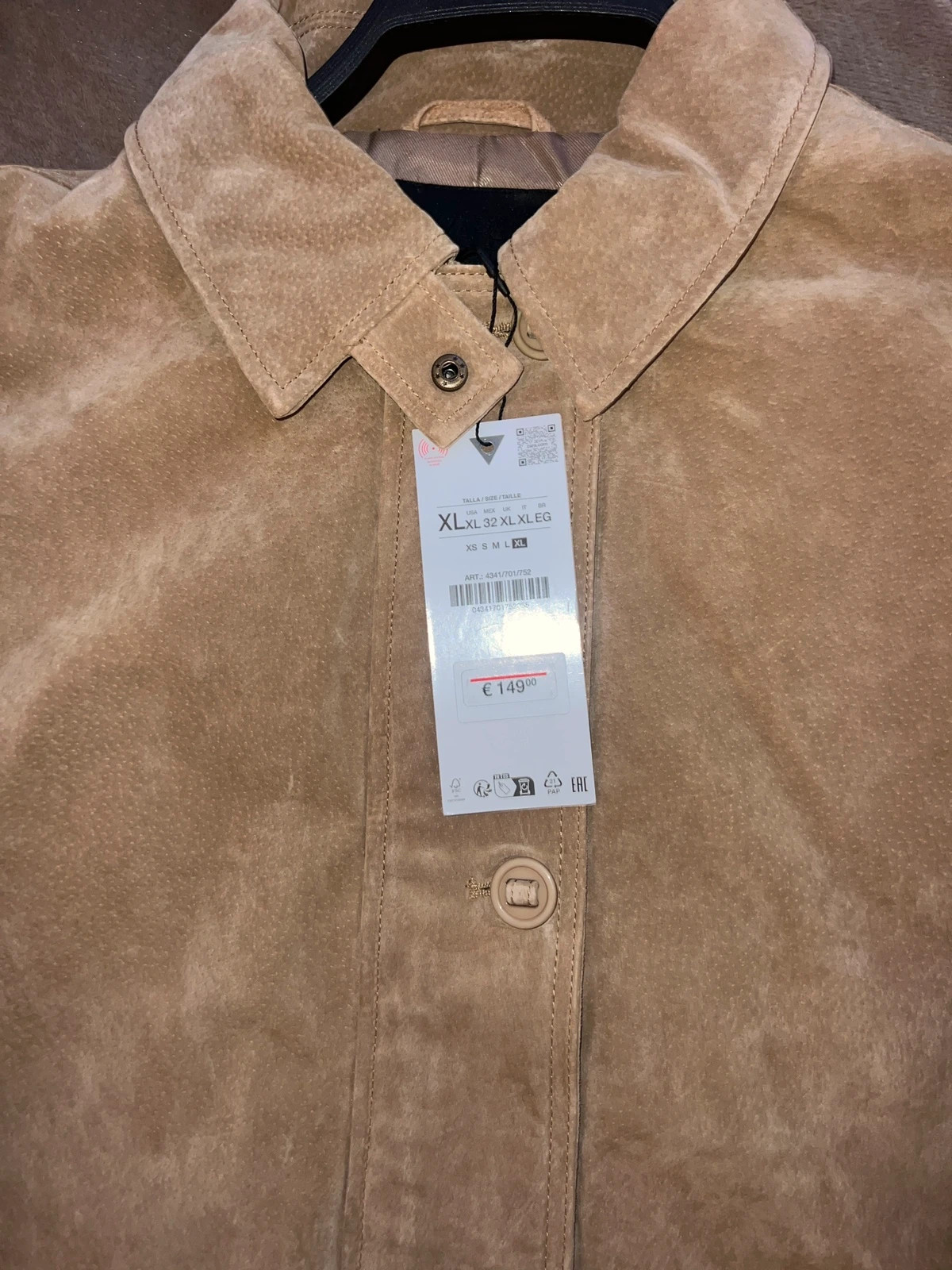 Chaqueta piel ante 100% – Zara – taille XL / 42 / 14 2