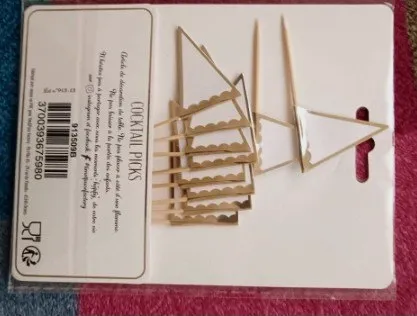 Lot de 10 pics à cocktail fanions – Tim & Puce Factory 2
