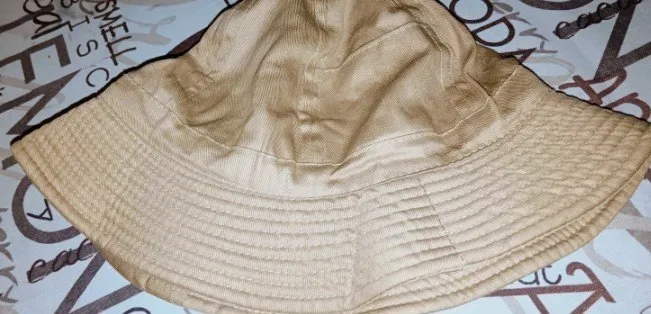 Chapeau bob beige en toile de coton - Style Randonnée / Streetwear – Sans marque – taille Taille unique 3