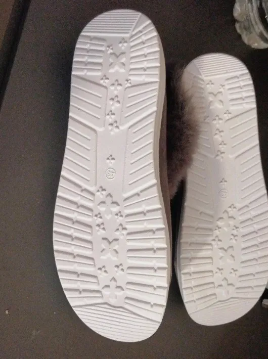 Chaussons mocassins fourrés gris foncé – Sans marque – taille EU 43 3