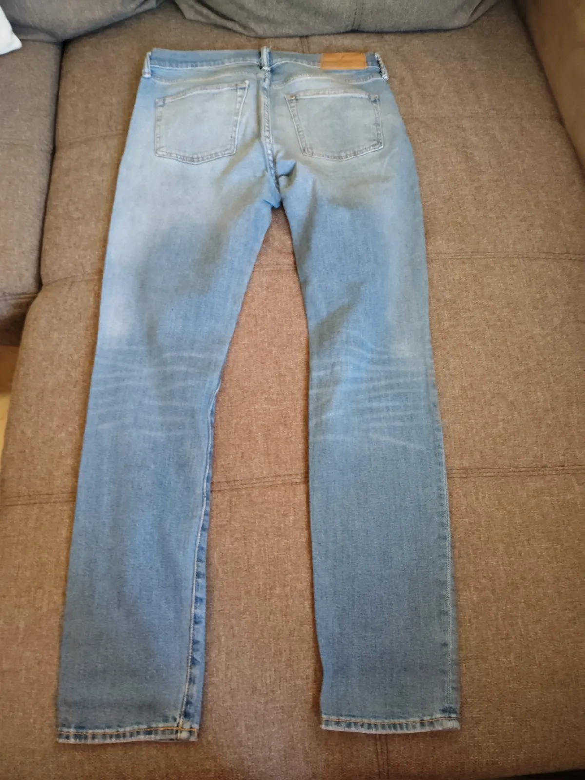 Jean bleu délavé coupe droite – H&M – taille L 2