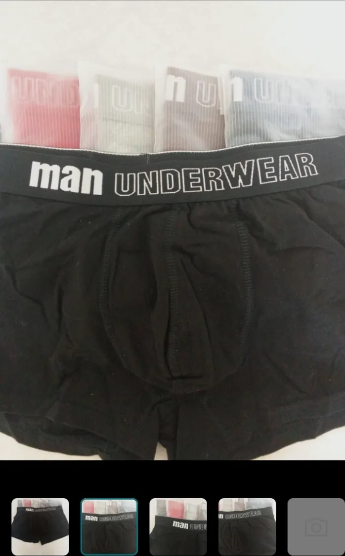 Lots 6 Boxer homme noir élastique Man Underwear – Man Underwear – taille Taille unique 2