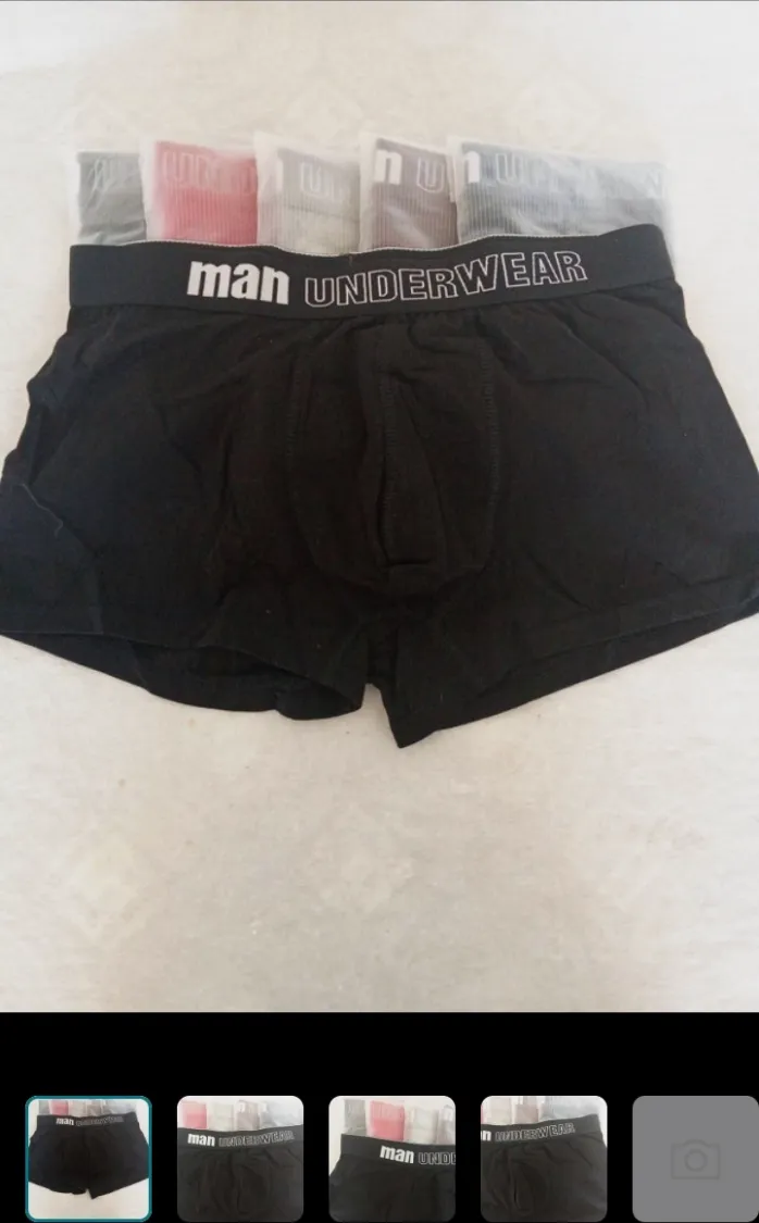 Lots 6 Boxer homme noir élastique Man Underwear – Man Underwear – taille Taille unique 3
