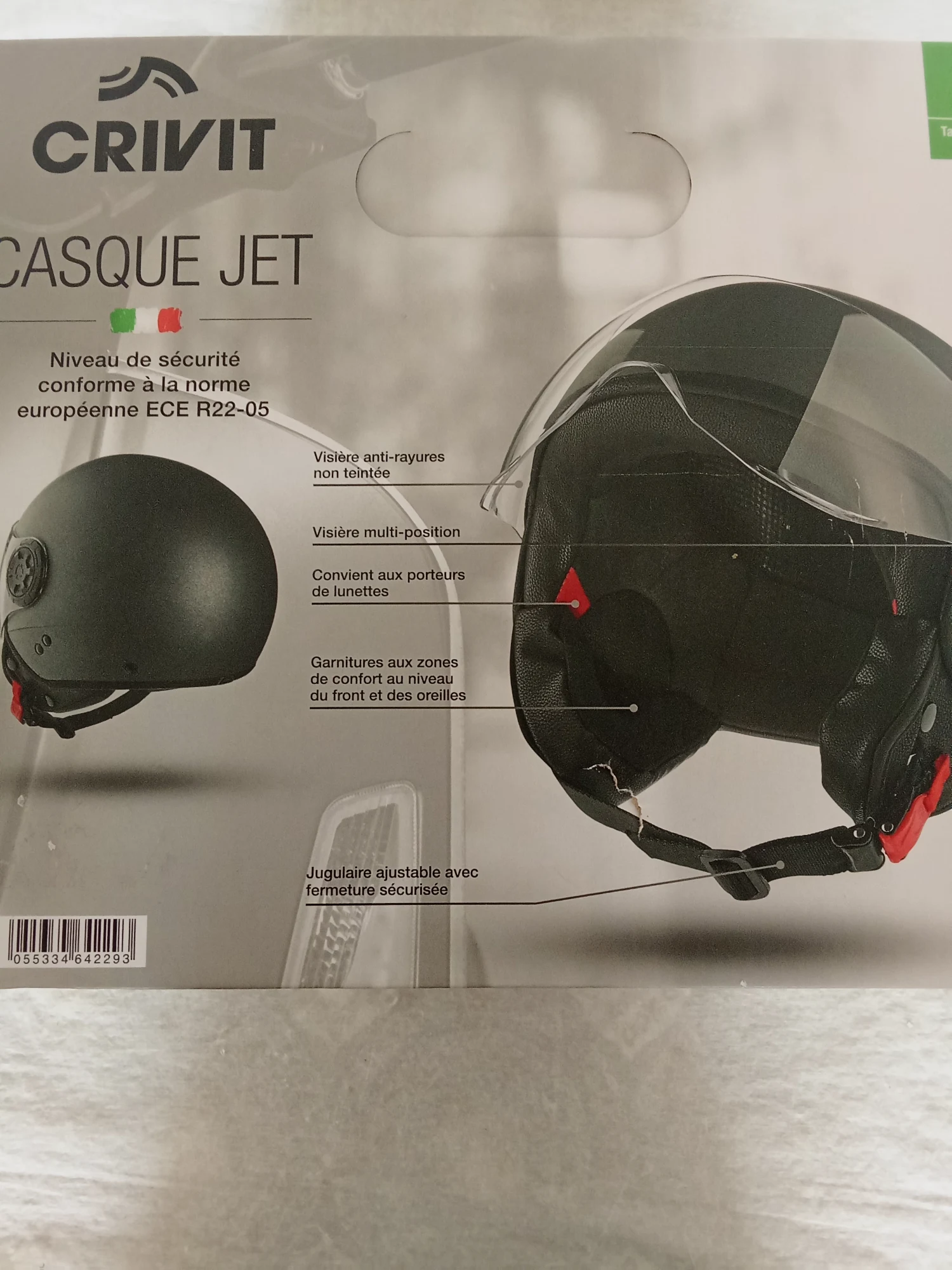 Casque jet moto Crivit taille L