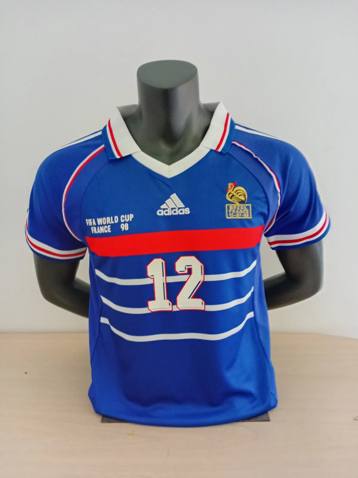 Maillot de football France 98 Adidas Henry 12 – Adidas – taille L 2