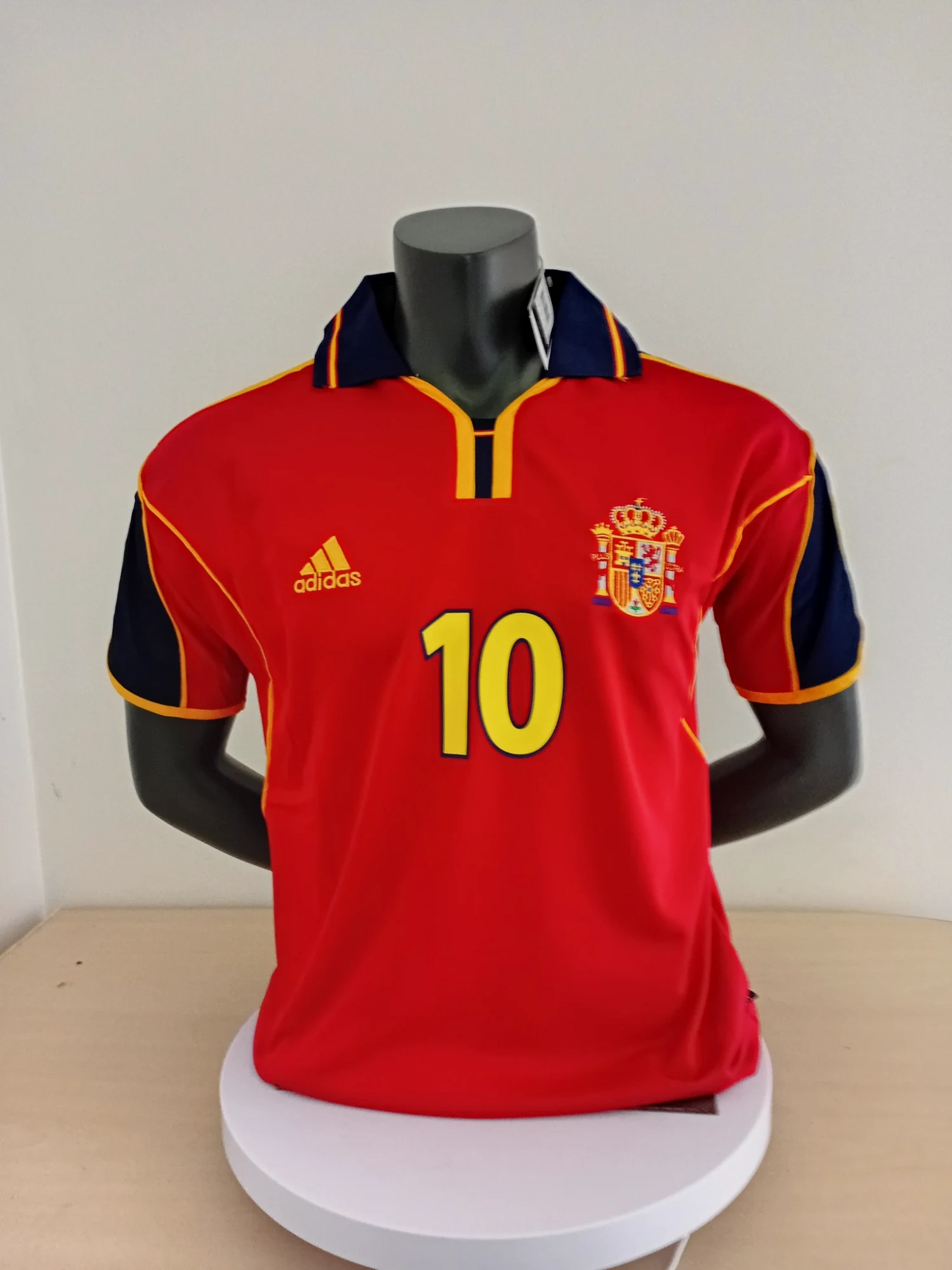 Maillot de football Espagne Adidas Raúl n°10 Euro 2000