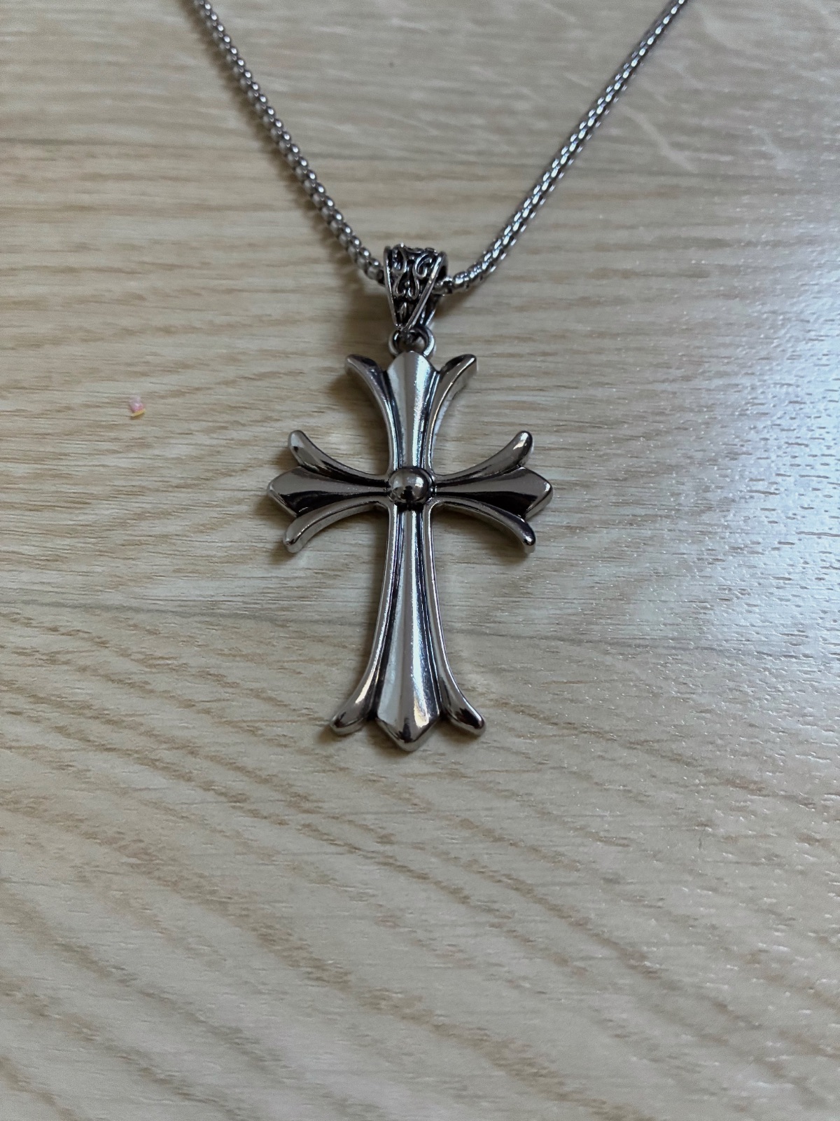 Collier pendentif croix argentée en métal – Chrome Hearts – taille Taille unique 3