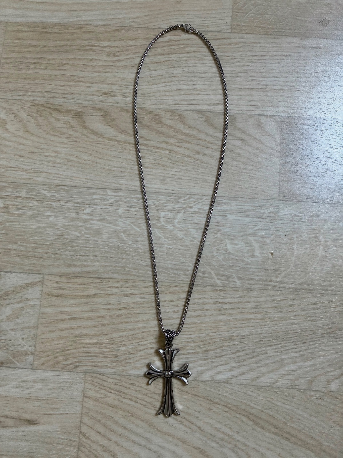Collier pendentif croix argentée en métal – Chrome Hearts – taille Taille unique 4