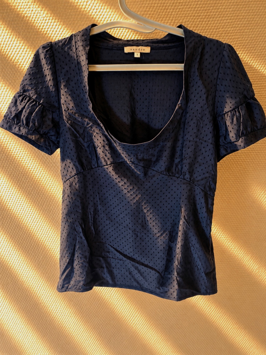 Blouse en soie Sandro bleu marine – Sandro – taille S 2