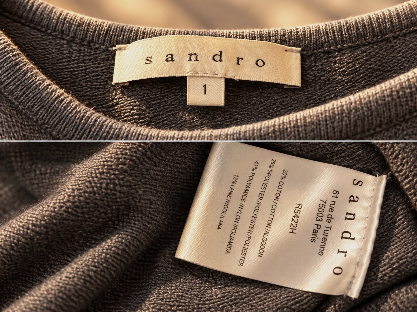 Robe pull Sandro à volants taille 1