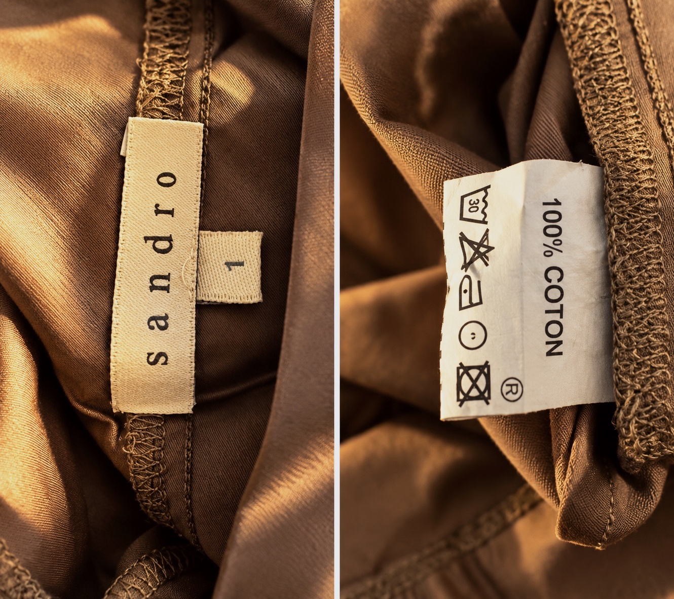 Blouse en coton marron Sandro taille 1