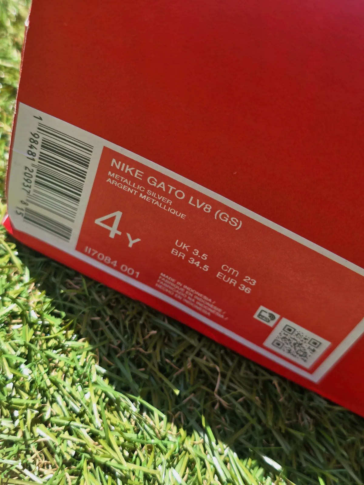 Nike Gato LV8 Metallic Silver Sneakers Size 36 – Nike – taille UK 4 3