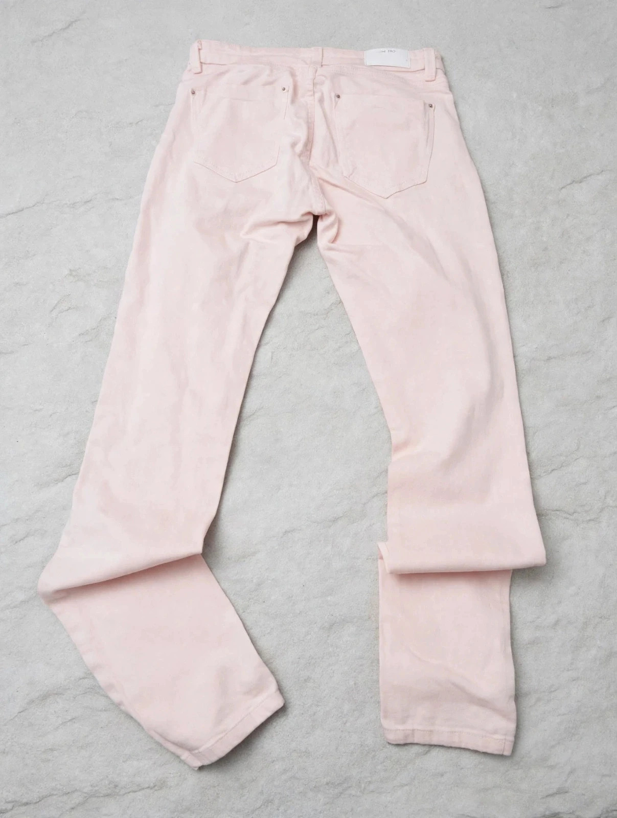 Vaqueros Rosa Pálido Rotos Skinny Talla S - Baby Pink - – Stradivarius – taille S / 36 / 8 2