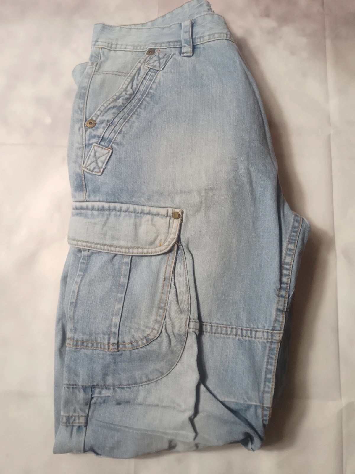 Y2K Super Baggy Jeans Parachute Pants Carpenter Premium Syle Classic Made in USA 🇺🇲 – Vintage Dressing – taille XXL / 44 / 16 3