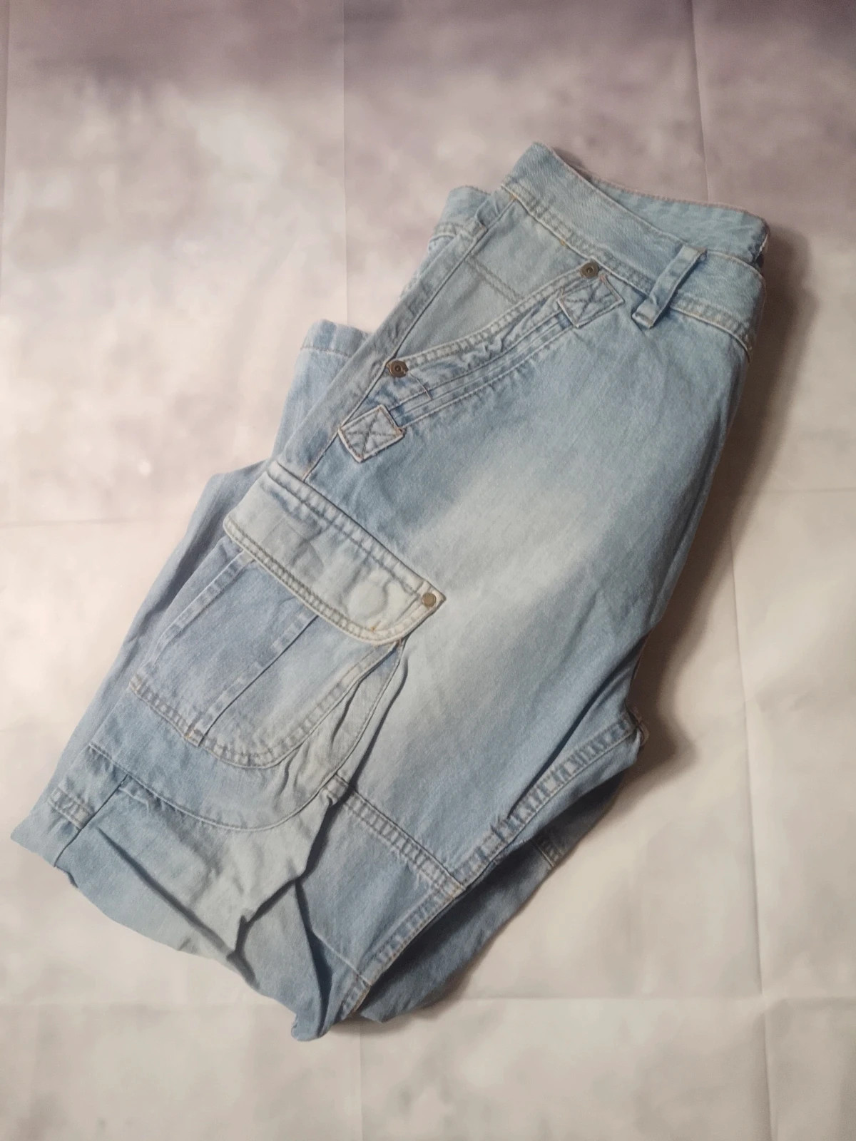 Y2K Super Baggy Jeans Parachute Pants Carpenter Premium Syle Classic Made in USA 🇺🇲 – Vintage Dressing – taille XXL / 44 / 16 2