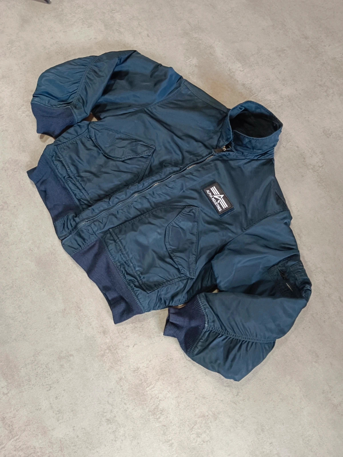 Alpha Industries - Vintage Bomber Jacket - Navy Blue - Size Large – Alpha Industries – taille L 2