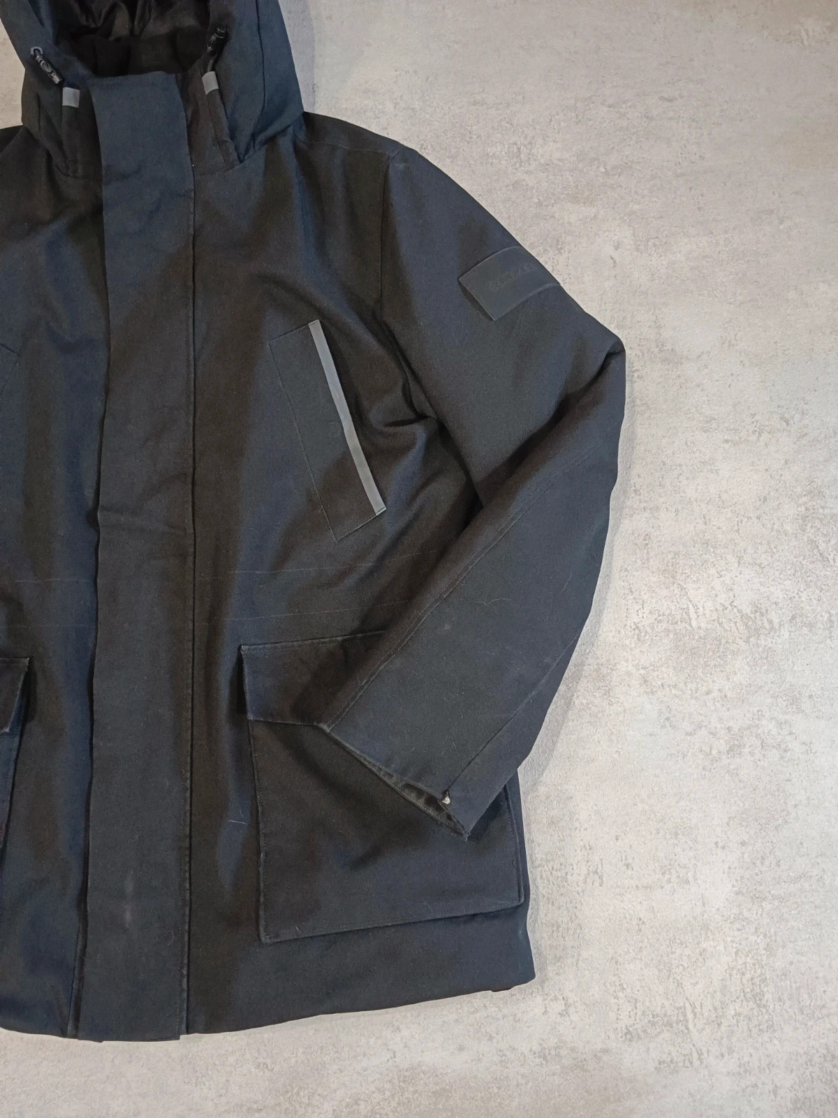 Calvin Klein - Parka Jacket Hooded Black - Winter Coat Heavy Padded - Size L – Calvin Klein – taille L 4