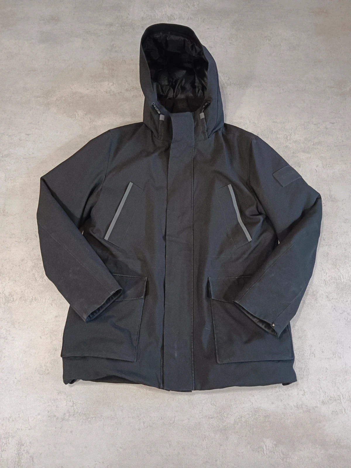 Calvin Klein - Parka Jacket Hooded Black - Winter Coat Heavy Padded - Size L – Calvin Klein – taille L 2