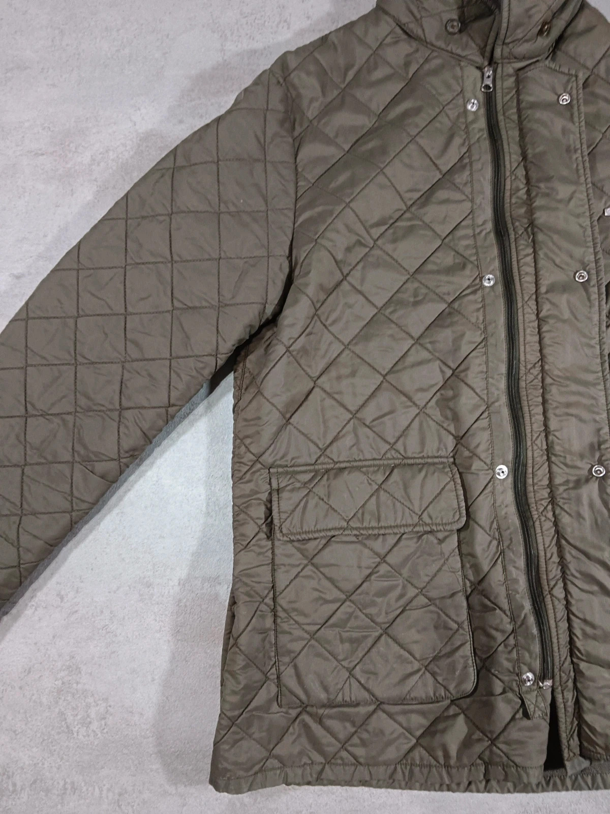 Lacoste - Vintage Quilted Jacket - Olive Green Fleece Lined - Casual Wear - Size L – Lacoste – taille L 2