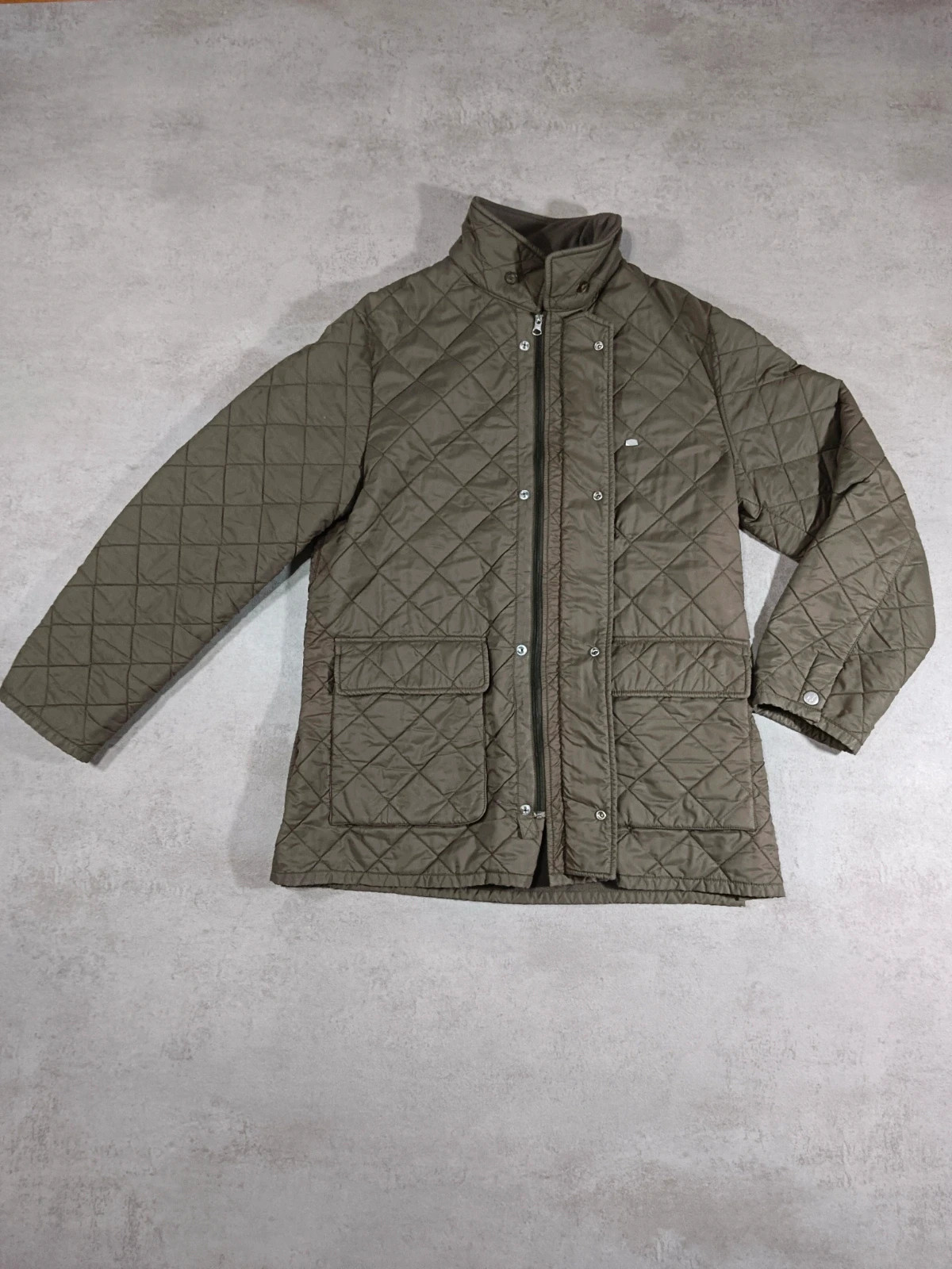 Lacoste - Vintage Quilted Jacket - Olive Green Fleece Lined - Casual Wear - Size L – Lacoste – taille L