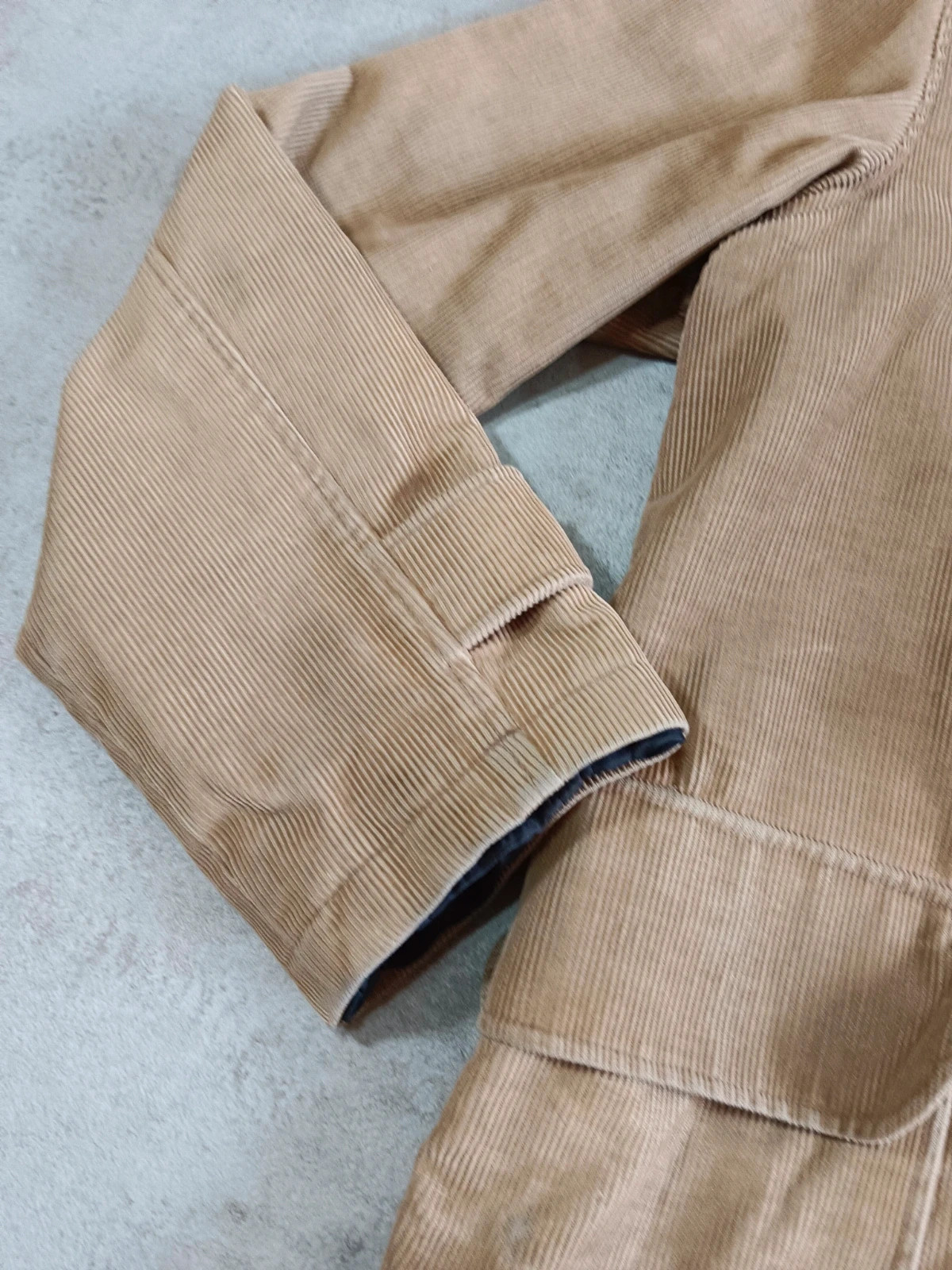 Thomas Burberry - Duffle Coat - Corduroy Jacket Beige - Tartan Check Lined - Vintage - Size L – Thomas Burberry – taille L 5