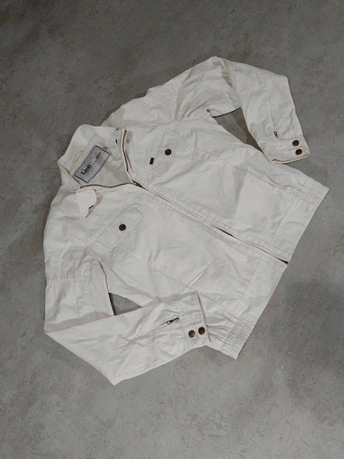 Lee - Women - Outerwear Jacket White - Vintage Bomber Style - Size M – Lee – taille M / 38 / 10 2