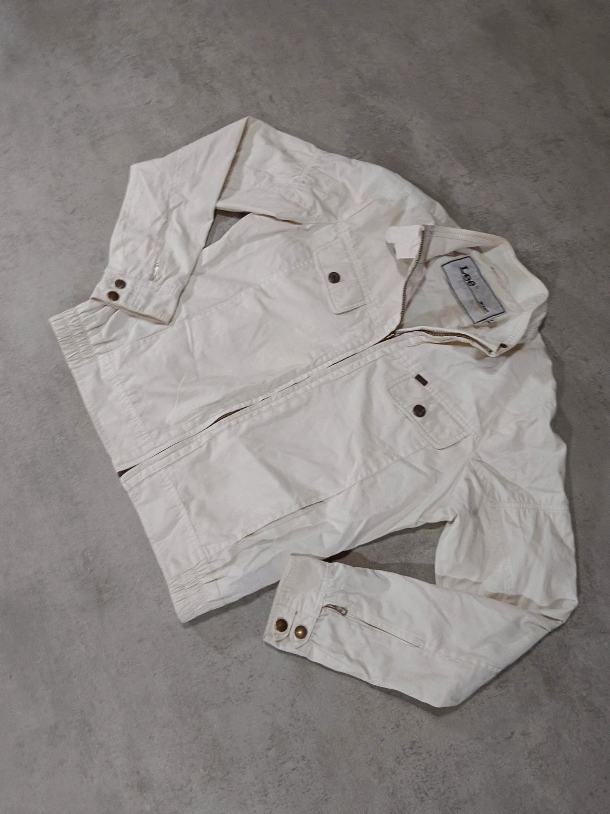 Lee - Women - Outerwear Jacket White - Vintage Bomber Style - Size M – Lee – taille M / 38 / 10 3
