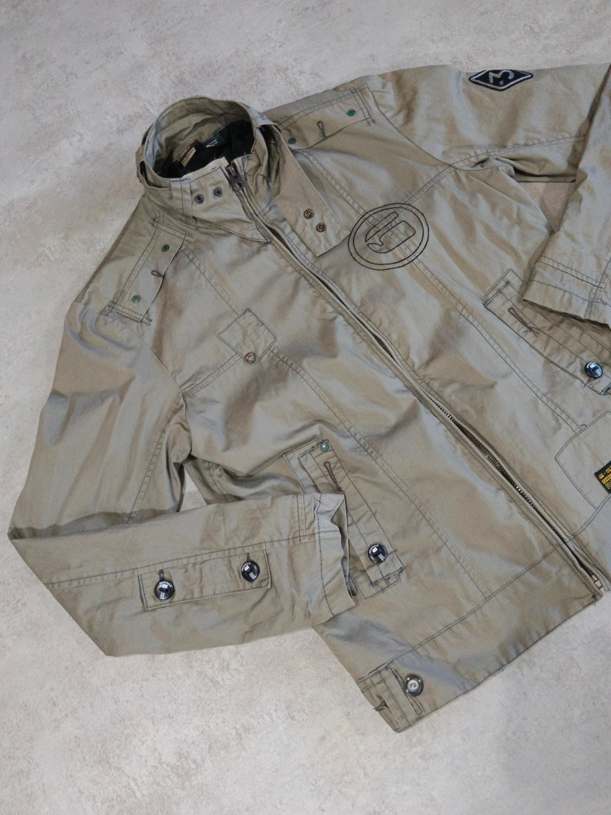 G-Star RAW - Military Jacket Khaki Green - Y2K Vintage Lightweight Coat - Size XL 180/100 unisex – G-Star RAW – taille XL 2