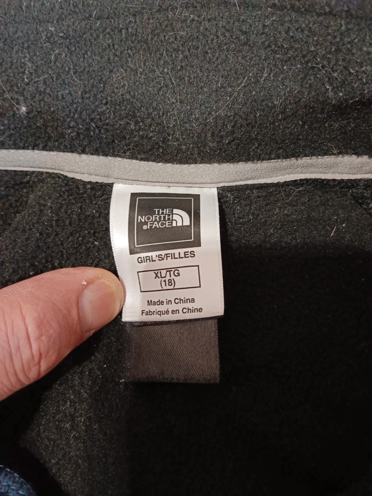 The North Face - 1/4 Zip Fleece Jacket - Girl's XL (18) - Black - Classic Logo – The North Face – taille XL / 42 / 14 4