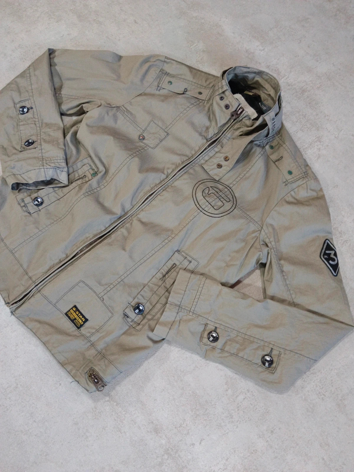 G-Star RAW - Military Jacket Khaki Green - Y2K Vintage Lightweight Coat - Size XL 180/100 unisex – G-Star RAW – taille XL 3