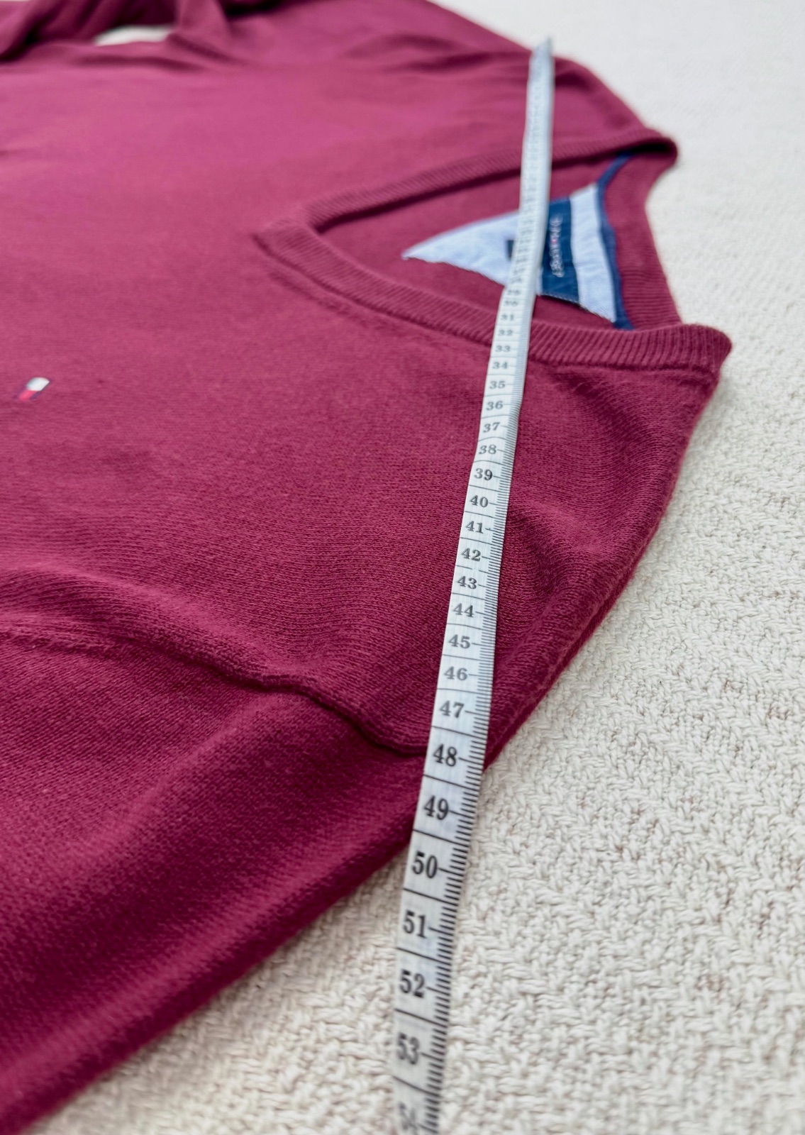 Pull col V Tommy Hilfiger bordeaux XL – Tommy Hilfiger – taille XL 5