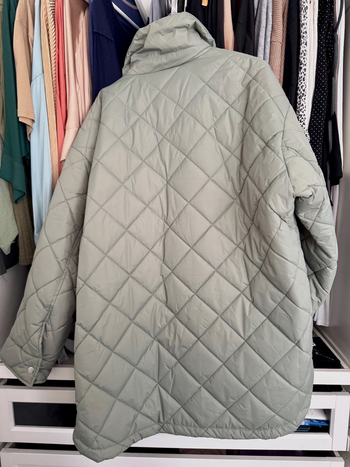 Veste matelassée oversize vert sauge Asos – ASOS – taille XL 2