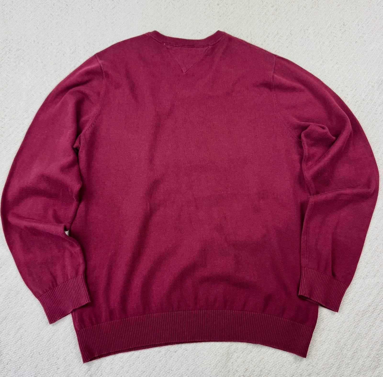Pull col V Tommy Hilfiger bordeaux XL – Tommy Hilfiger – taille XL 4