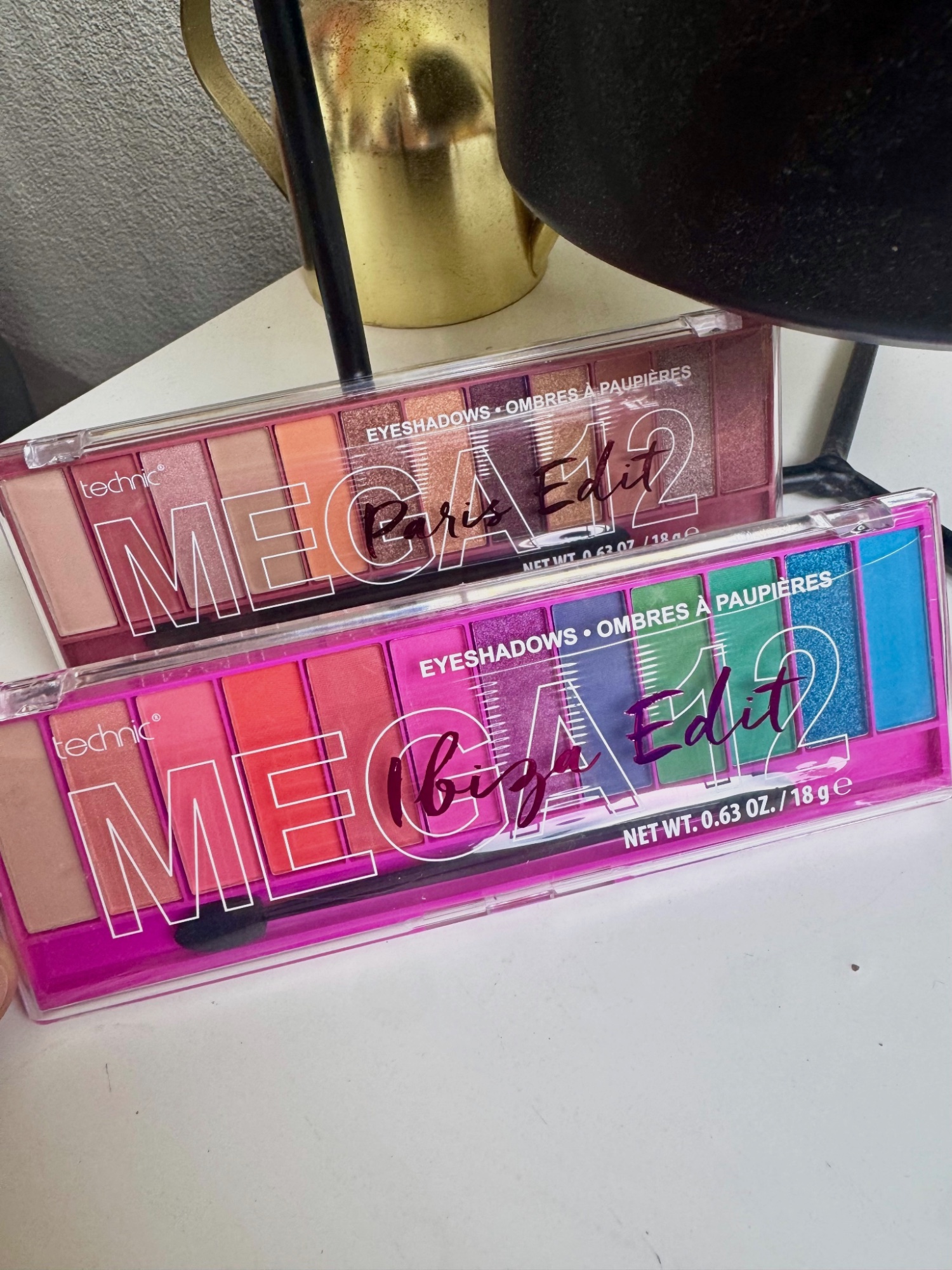 Lot de 2 palettes de fards à paupières Technic Mega Edit