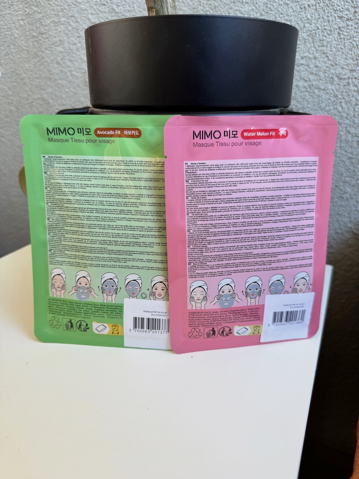 Lot de masques tissu visage Mimo - skincare coréenne - Kbeauty – MIMO 2