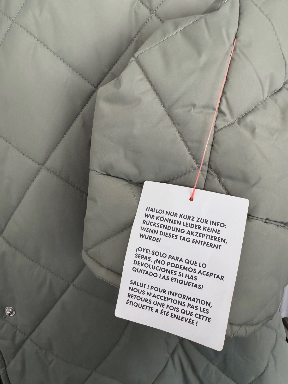 Veste matelassée oversize vert sauge Asos – ASOS – taille XL 4