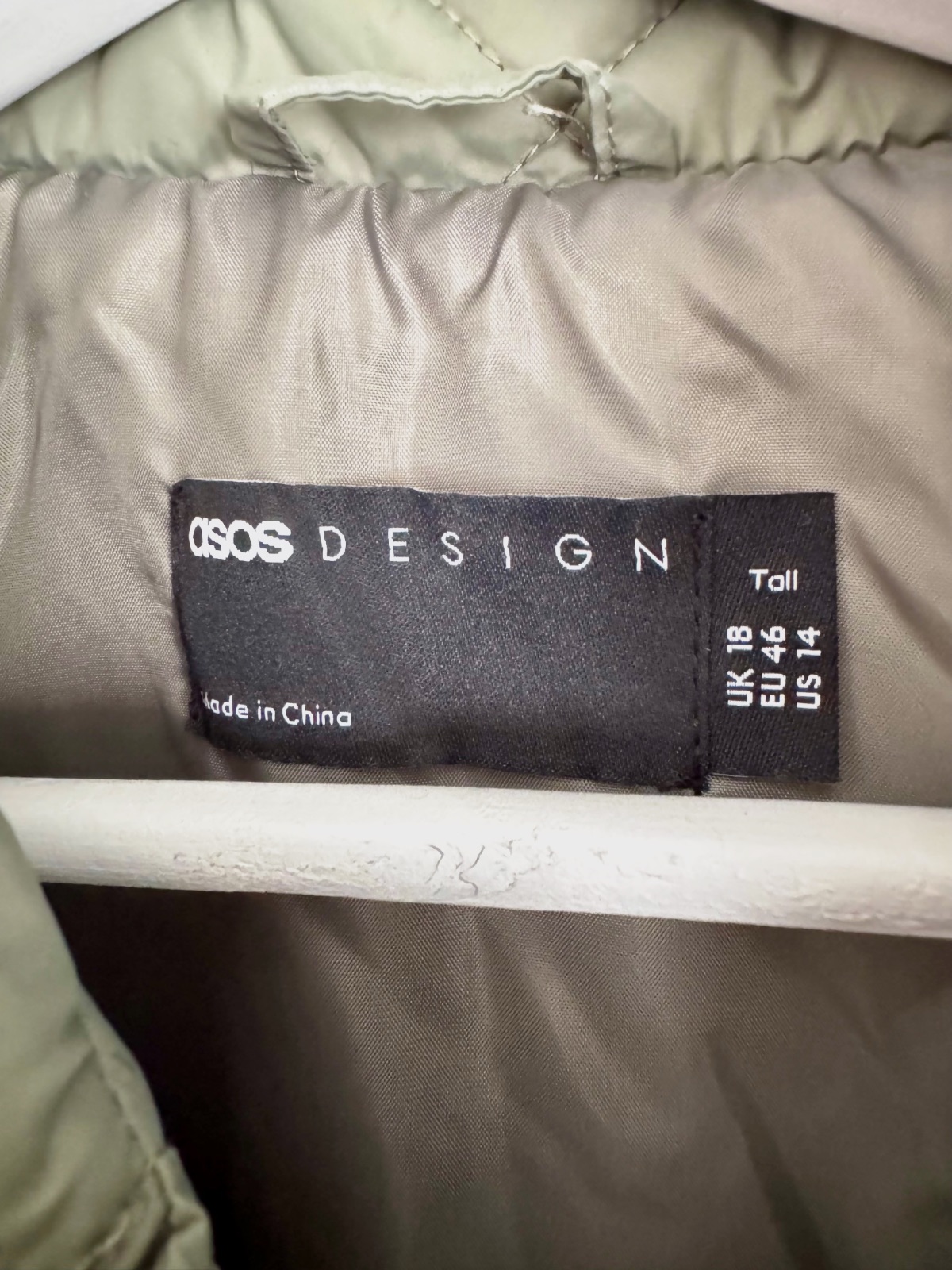 Veste matelassée oversize vert sauge Asos – ASOS – taille XL 3