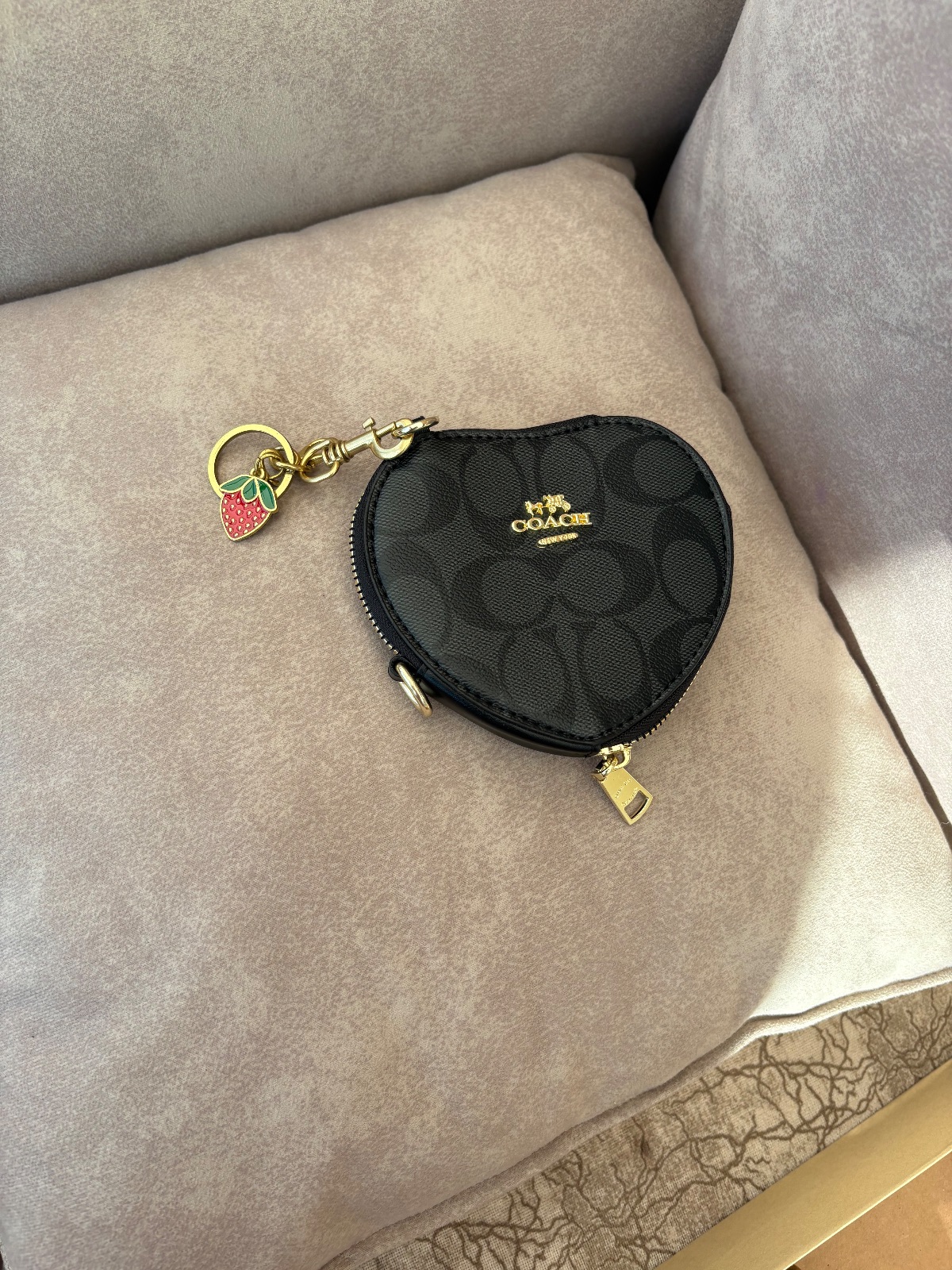 Coach ensemble porte-monnaie et pochette noirs 7