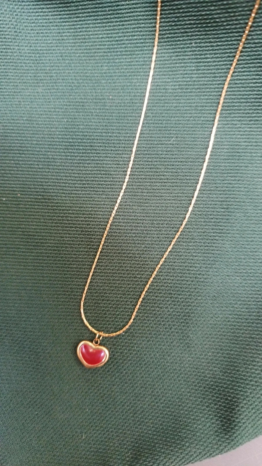Collier pendentif coeur vintage plaqué or 18 k – Vintage 5