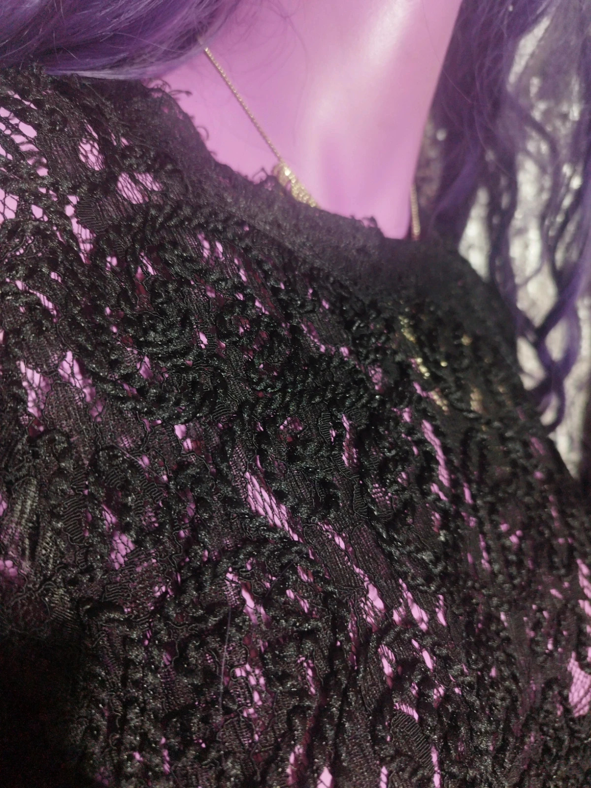 Robe noire Zara dentelle taille k – Zara – taille L / 40 / 12 4