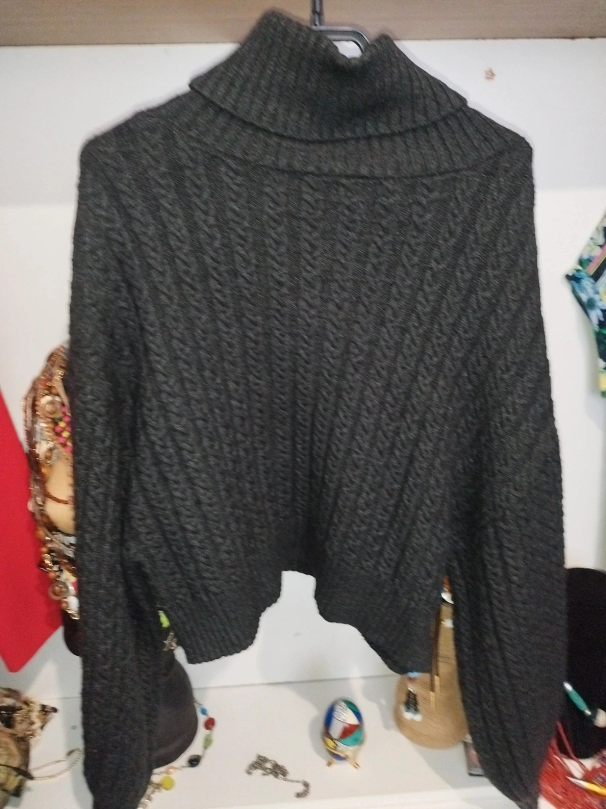 Pull gris anthracite oversize col roulé Zara – Zara – taille M / 38 / 10 4