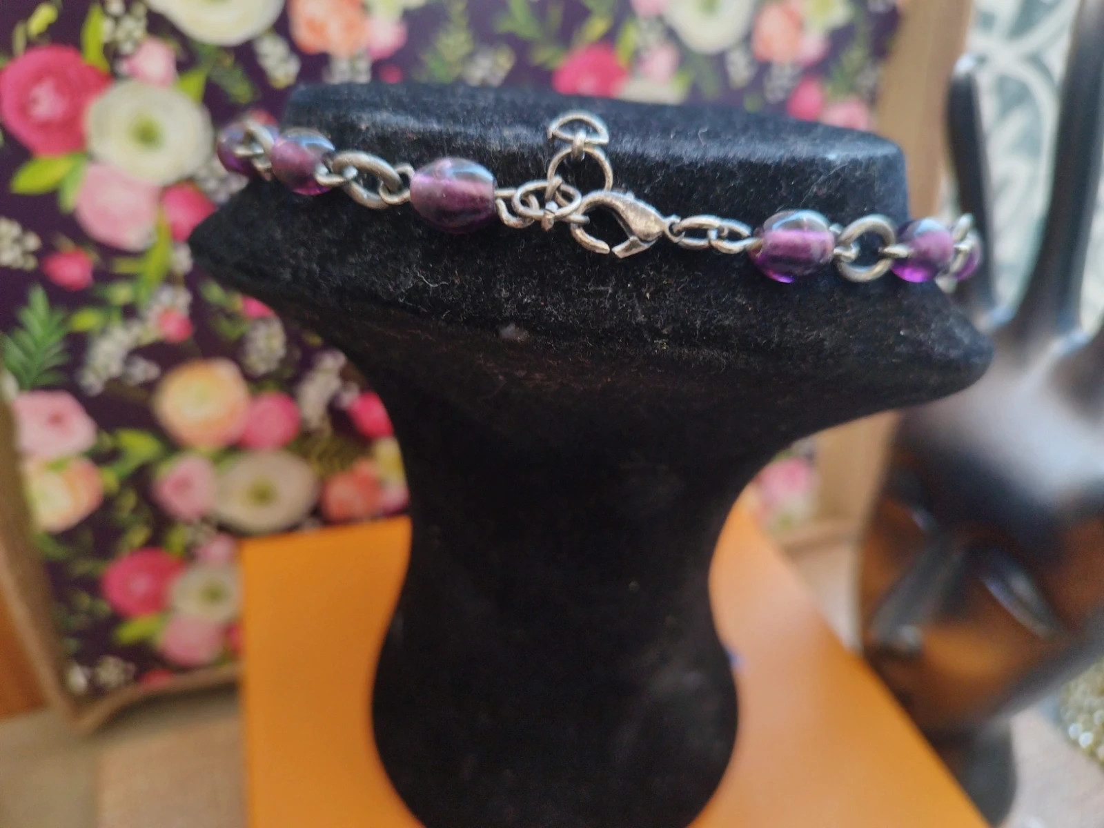 Collier rare vintage argent améthyste – RARE 2