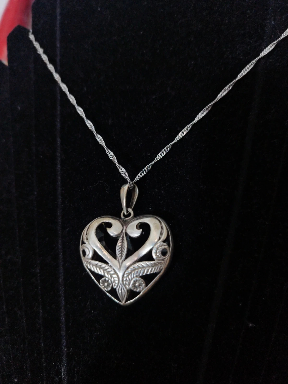 Pendentif argent coeur