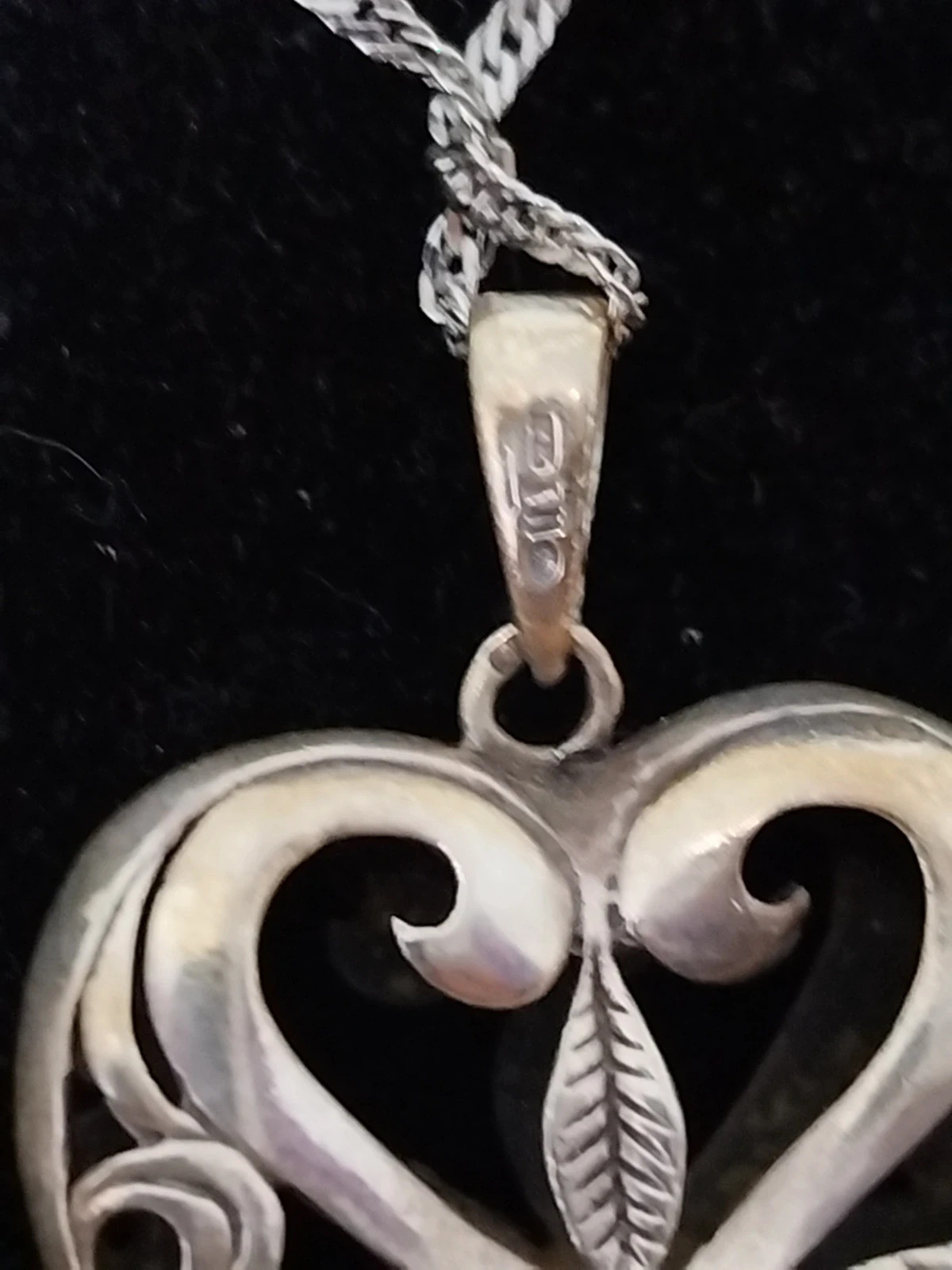 Pendentif argent coeur – Vintage 3