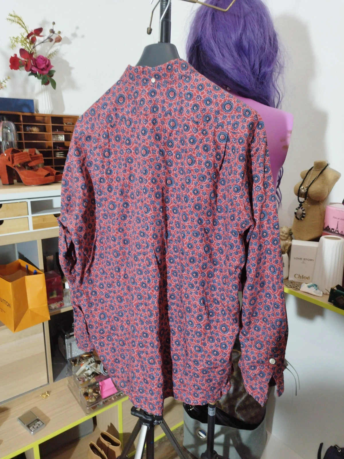 Chemise Ralph Lauren Greggor à motifs floraux, coupe carrée, taille L – Ralph Lauren – taille L 3