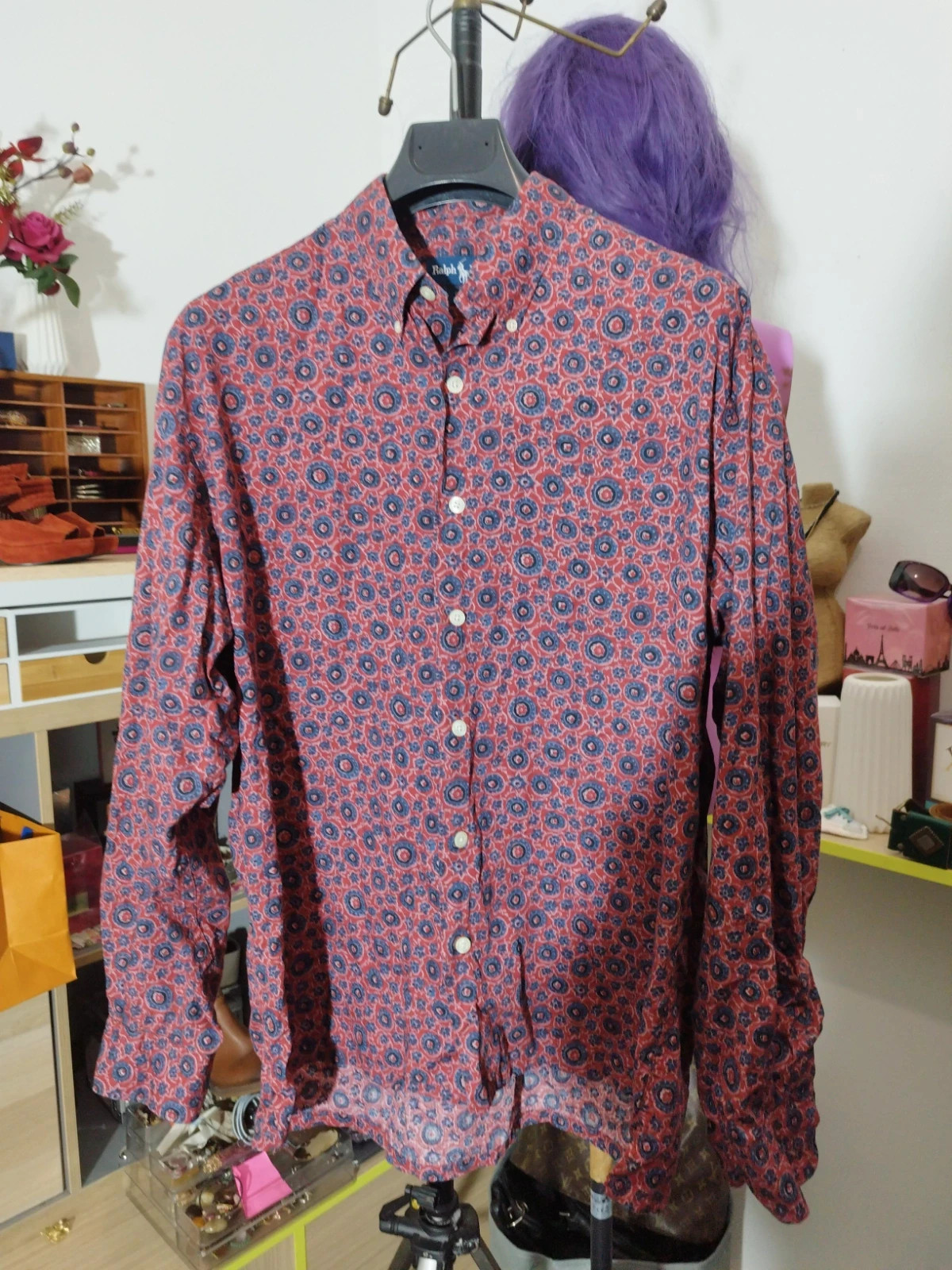 Chemise Ralph Lauren Greggor à motifs floraux, coupe carrée, taille L