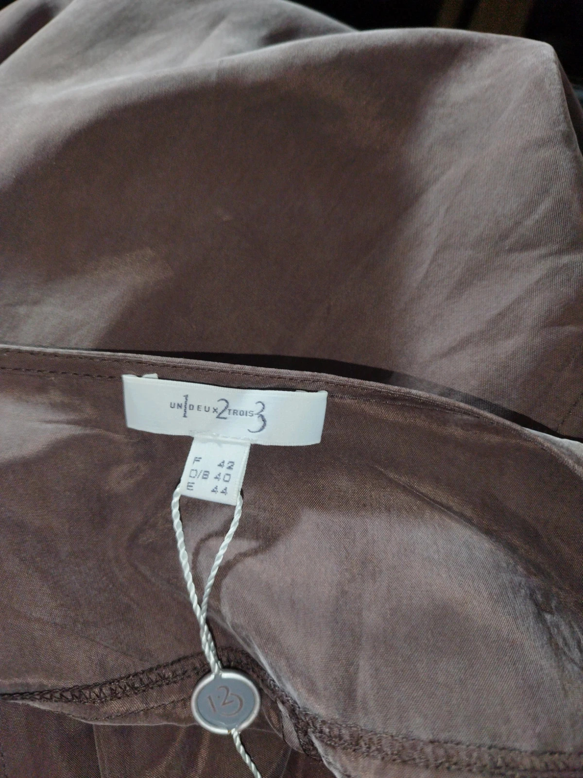 Robe femme marron – Un Deux Trois – taille XL / 42 / 14 3